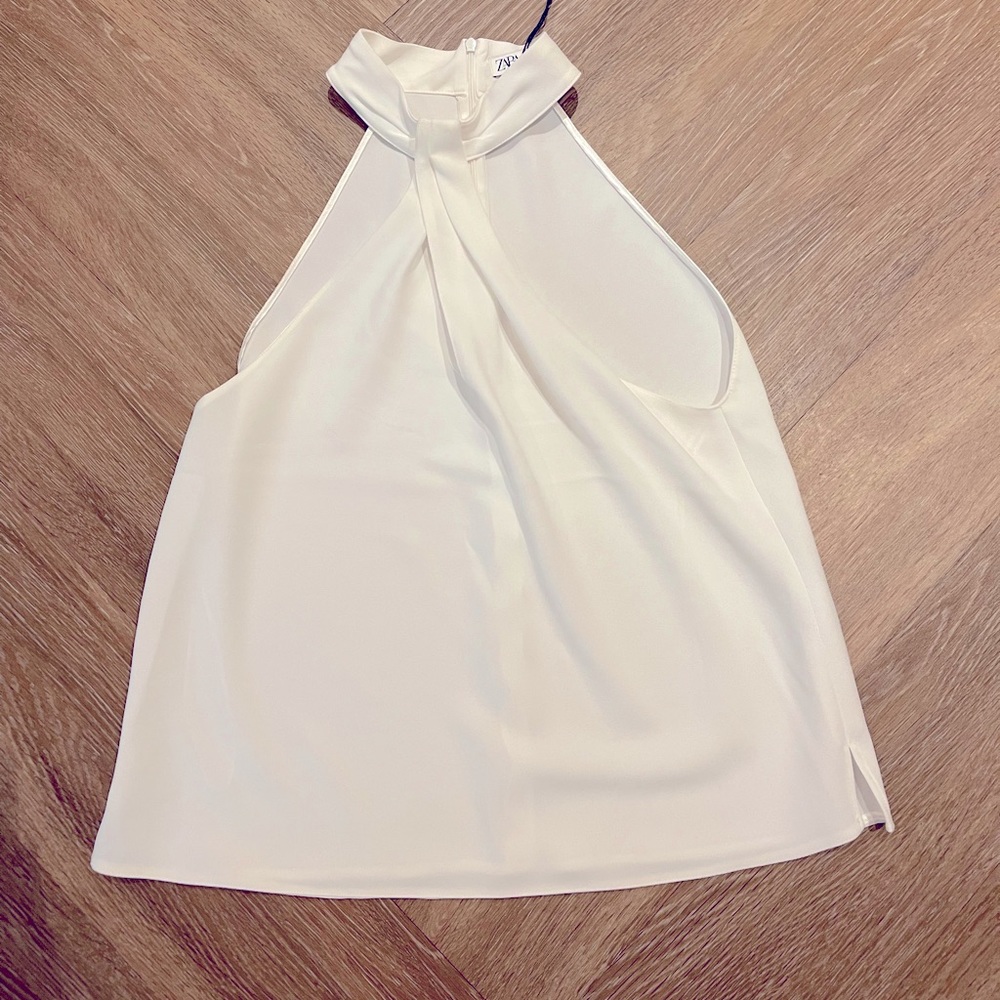NWT ZARA Twist Halter Tank Top